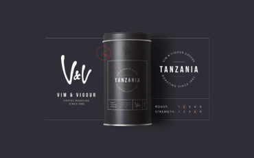 Vim & Vigour Coffee product packaging design for website