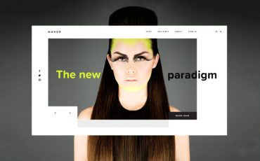 Nadur Shopify website - homepage header desktop design mockedup
