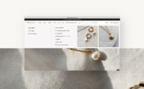 Orelia Shopify website - Shopify desktop menu navigation design
