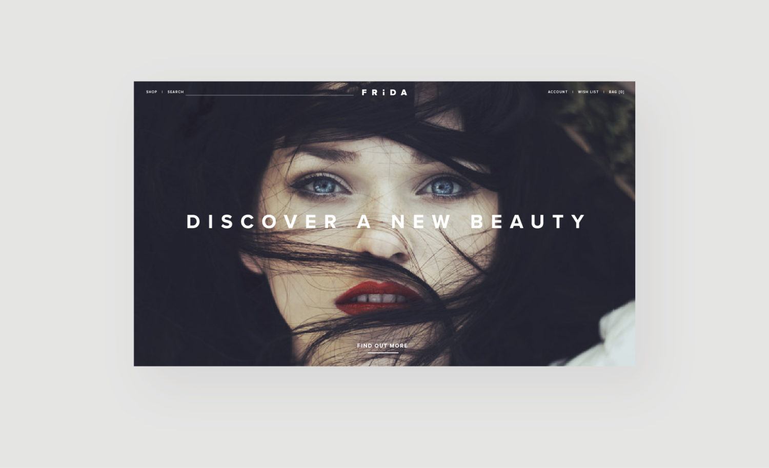 Friday Beauty client - homepage website design for desktop on shopify