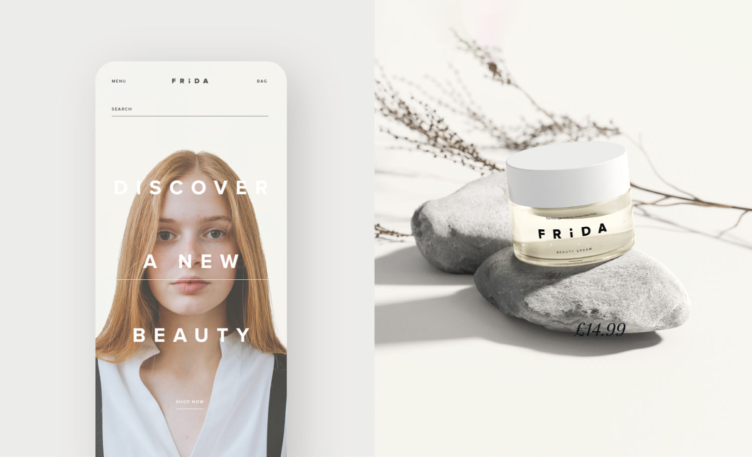 Friday Beauty client - mobile website ui design with product images