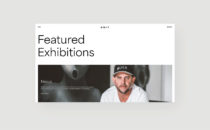 Unit London Client - featured exhibitions website design mockup for desktop