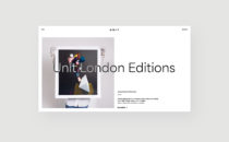 Unit London Editions - Client - header image design for desktop