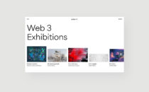 Unit London Client - web 3 exhibitions page mockup desktop