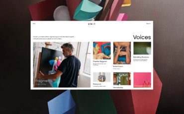 Unit London Voices Client - homepage header design scaled