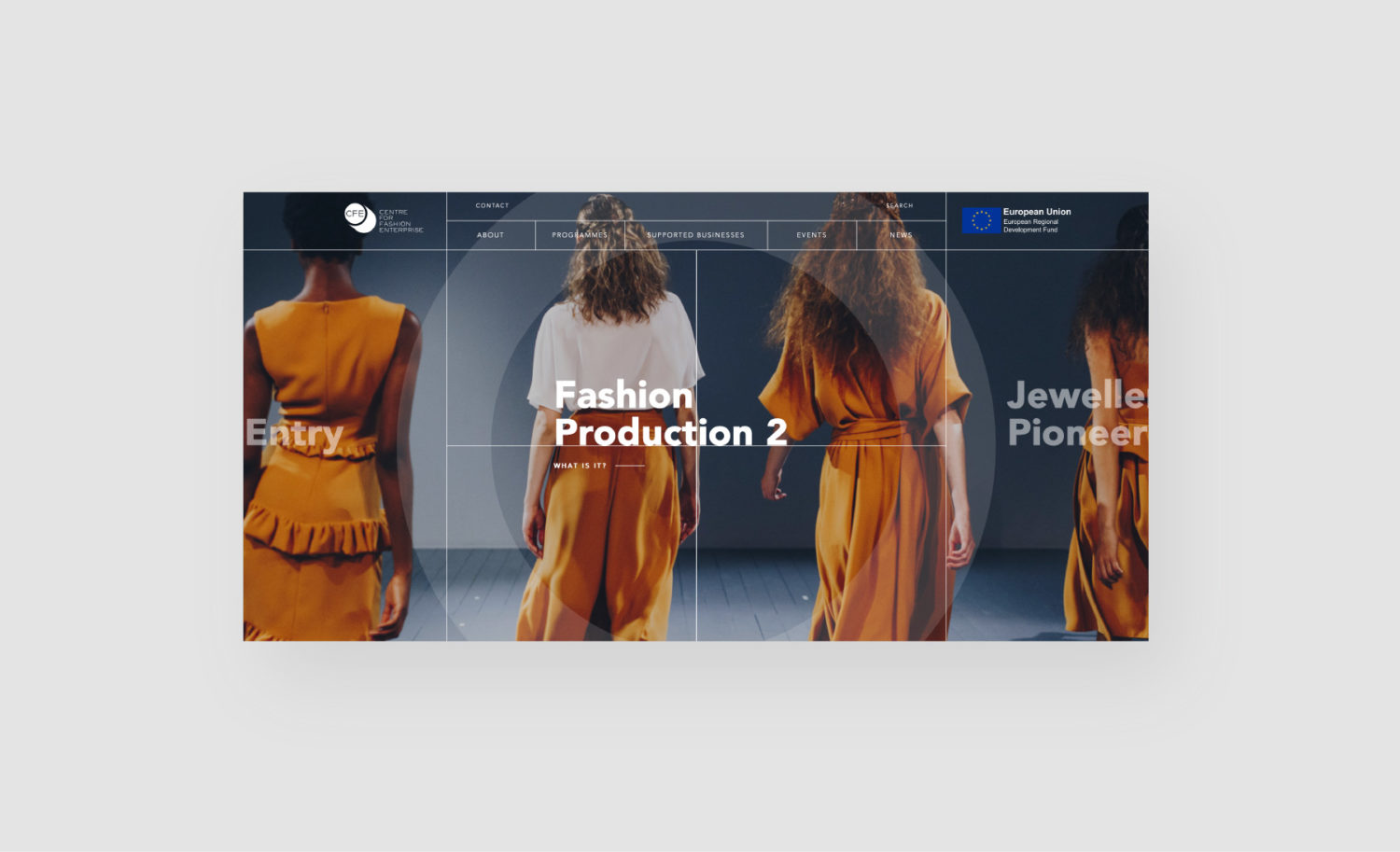 CFE UAL: London college of fashion client - UI UX design desktop blog page