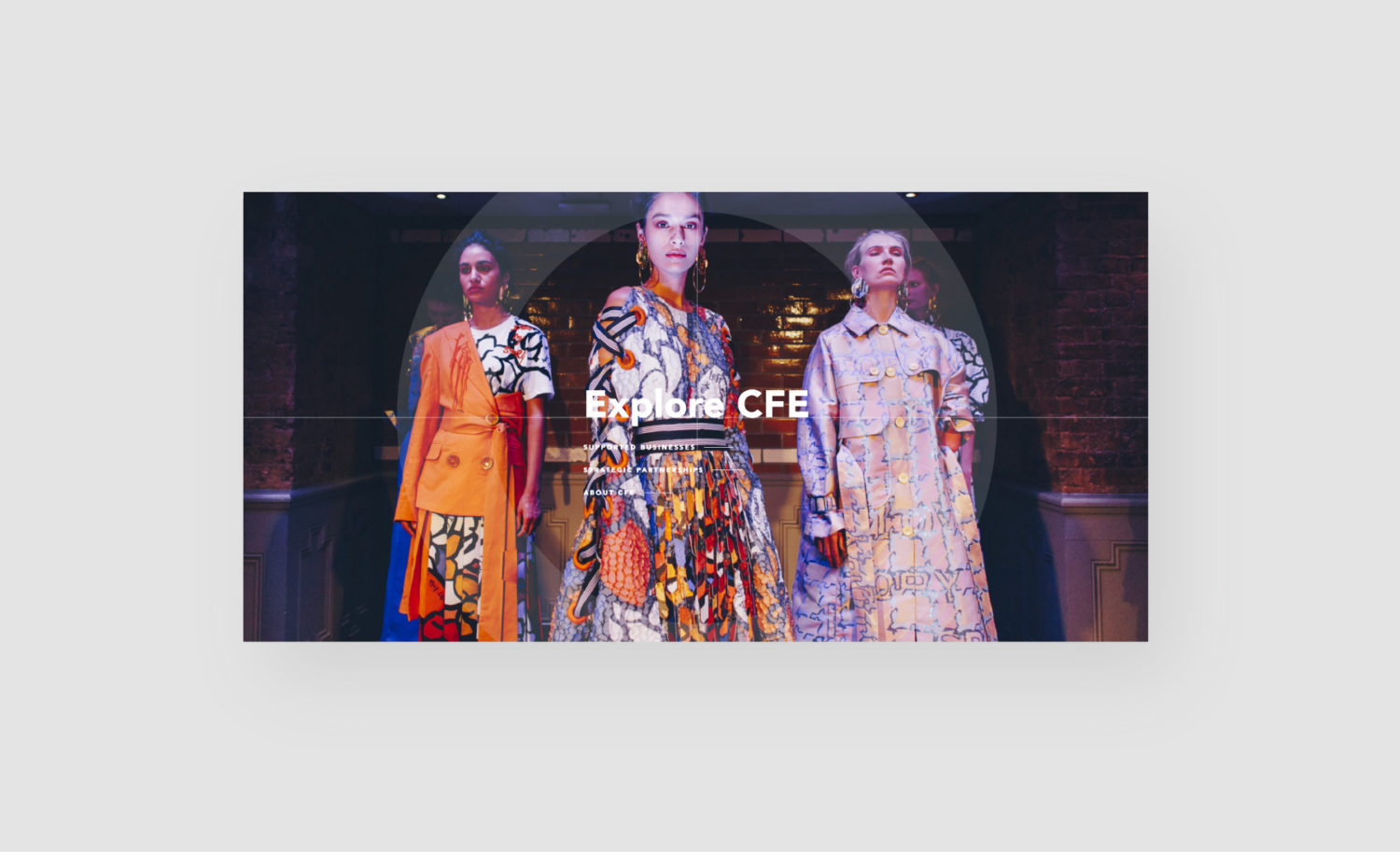 CFE UAL: London college of fashion client - UI UX design desktop landing page