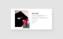 CFE UAL: London college of fashion client - UI UX design desktop about page