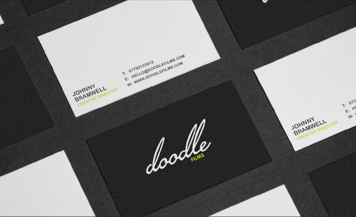 Doodle Films - business card design - client of long story short design agency